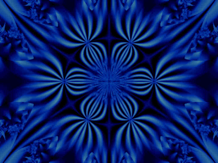 Blue fractal flower