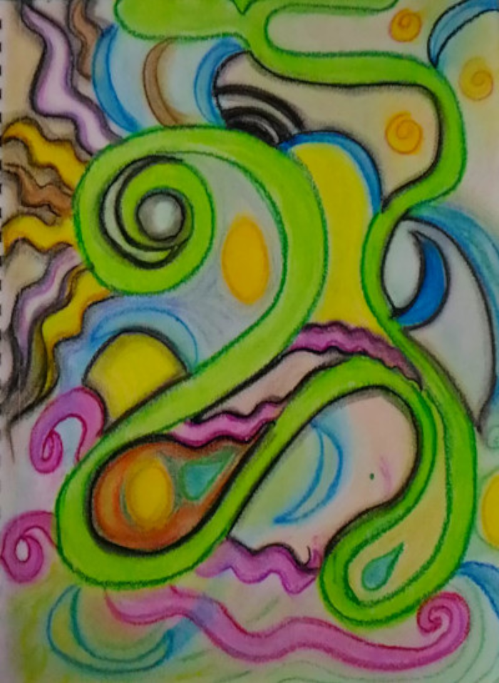 Oil Pastel Drawing