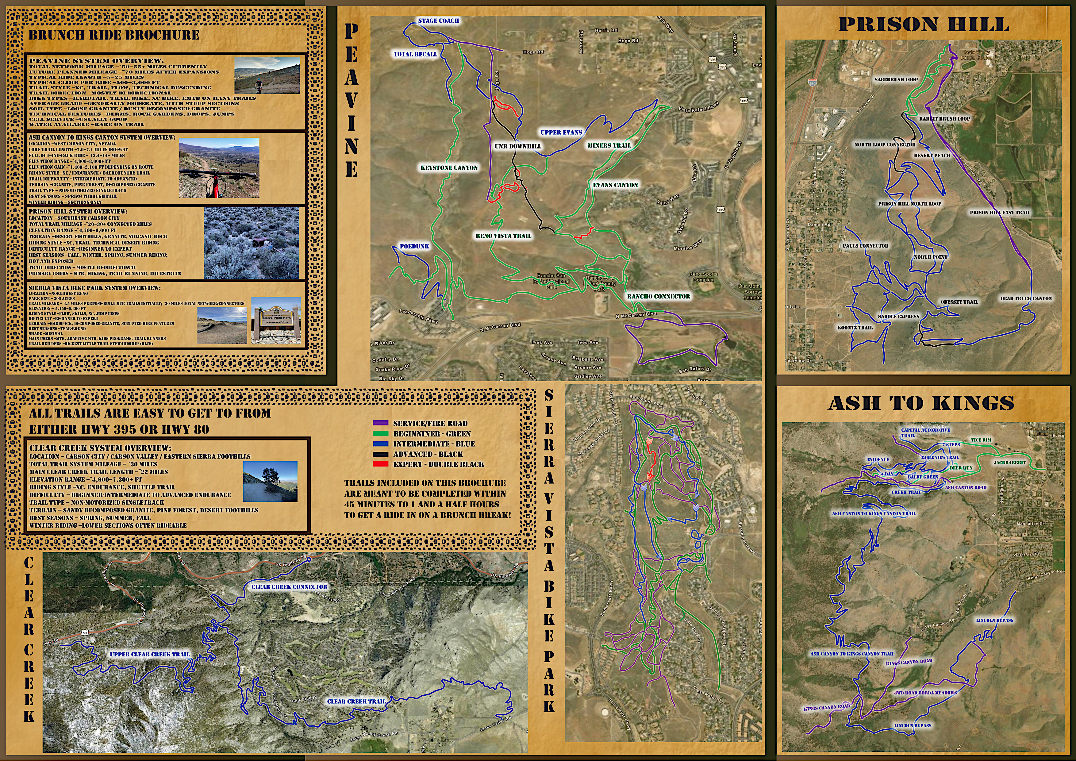 Portfolio of mountain trail map