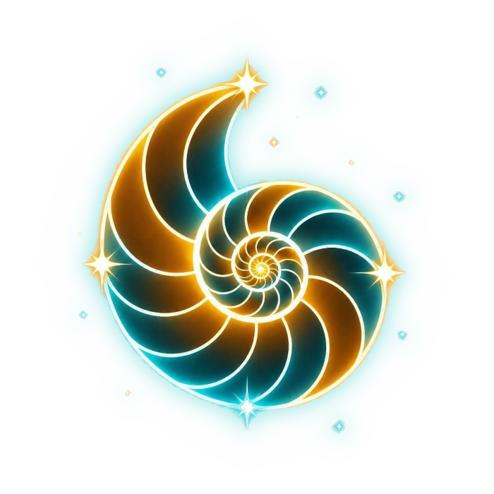 A spiral fibonacci shell