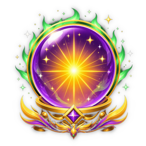 Crystal Ball with golden star in center